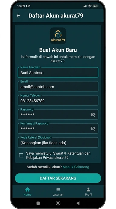 Cara Mudah Membuat Akun Baru di akurat79