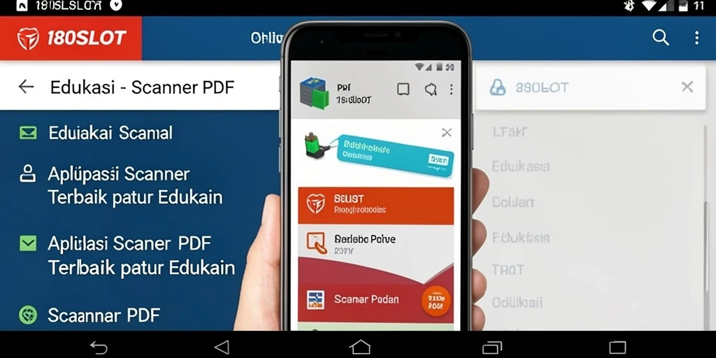 Tampilan utama aplikasi 180SLOT menampilkan fungsi Scanner PDF yang sederhana dan efisien.
