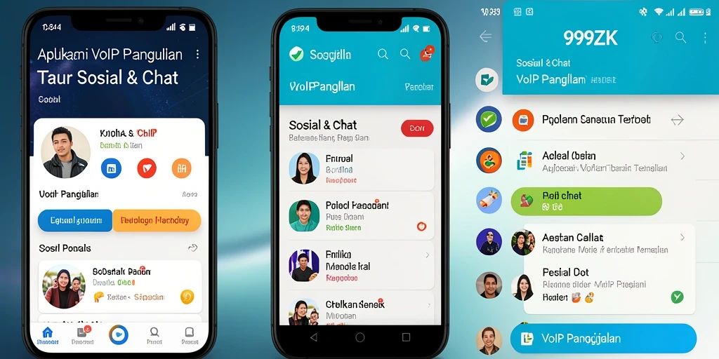 Antarmuka 99ZK dengan fitur VoIP Panggilan yang intuitif.