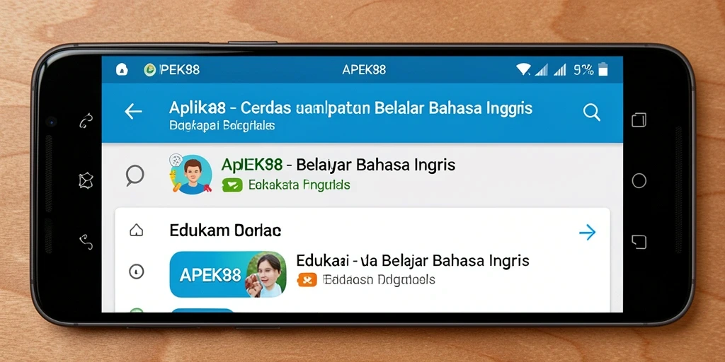 Tampilan antarmuka APEK88 yang menarik untuk Belajar Bahasa Inggris.