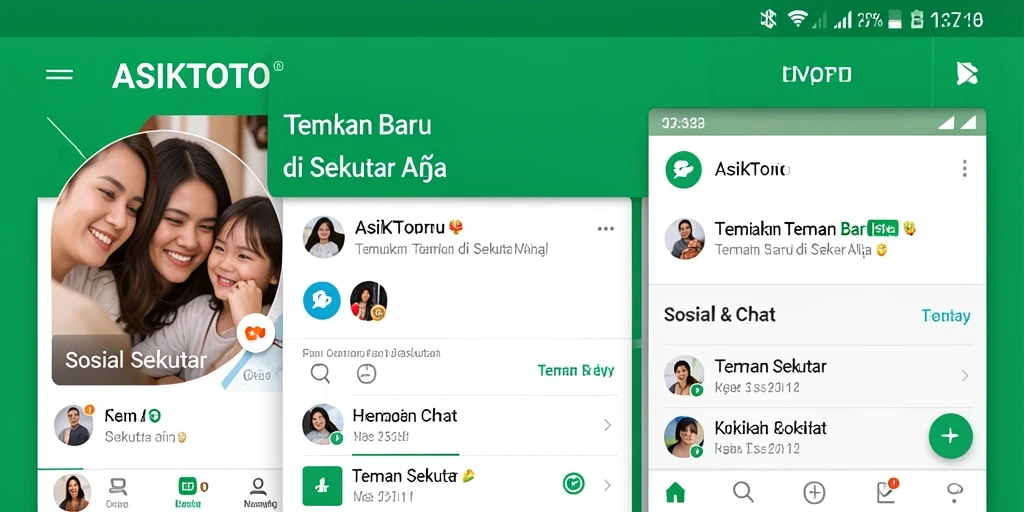 Tampilan antarmuka ASIKTOTO yang ramah pengguna untuk mencari teman baru.