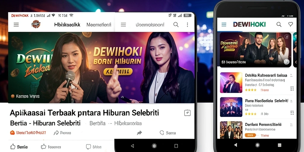 Antarmuka DEWIHOKI menampilkan berita terbaru hiburan selebriti.