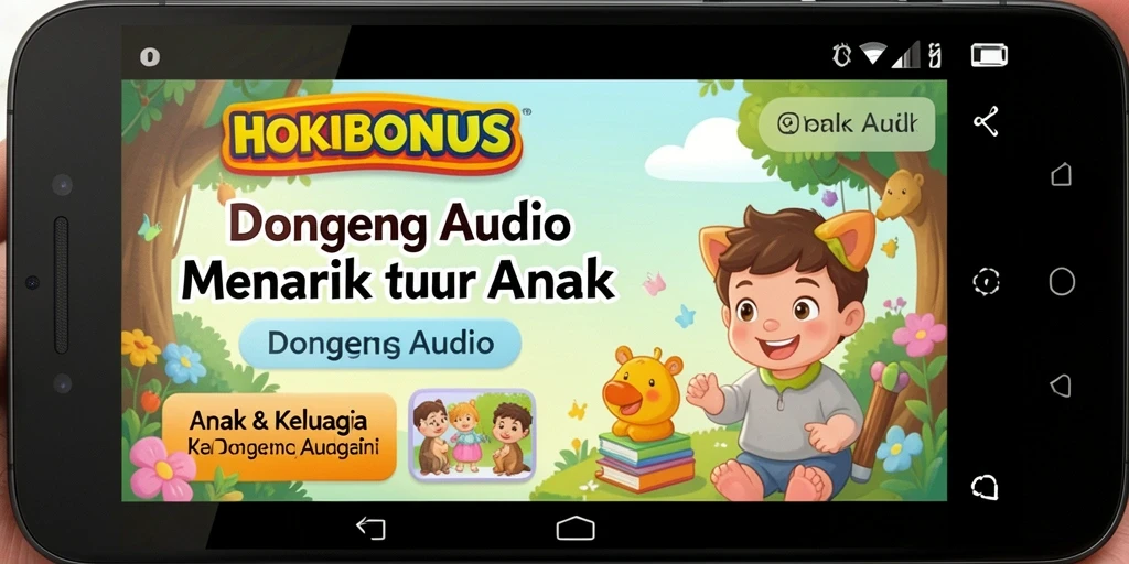 Antarmuka HOKIBONUS yang penuh warna dan ramah anak.