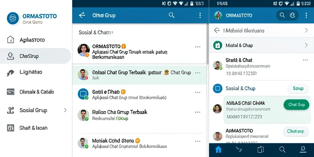 Tampilan antarmuka Chat Grup ORMASTOTO yang menarik dan interaktif.