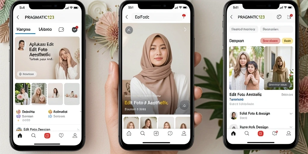 Tampilan antarmuka aplikasi PRAGMATIC123 yang modern dan menarik.
