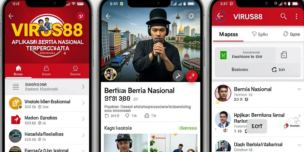 Tampilan antarmuka aplikasi VIRUS88 yang informatif dan menarik.